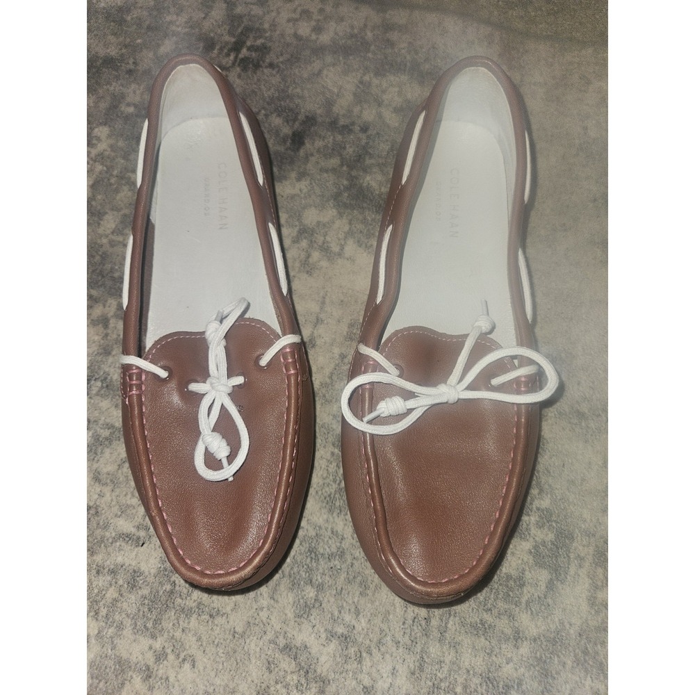 Cole Haan Great EscapDriving Loafers Women's 7.5 B Brown Leather Moccasin Shoes - Picture 6 of 7
